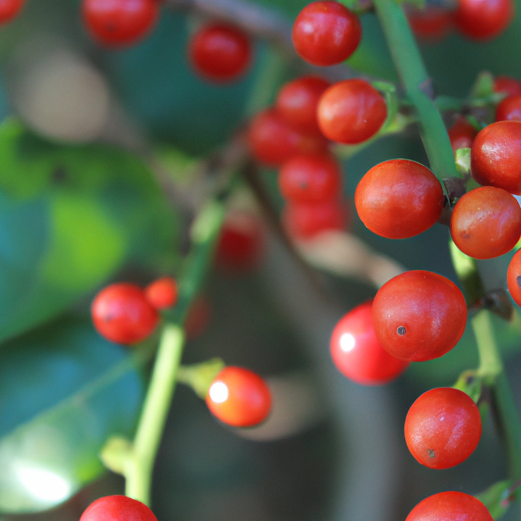 ¿Cómo se llama la planta que da frutos rojos?